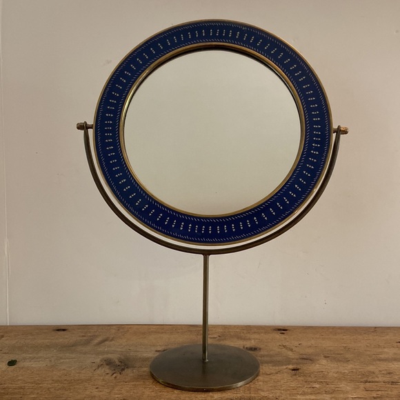 Anthropologie Vintage Cloisonne Mirror on Stand - RARE - Picture 8 of 8